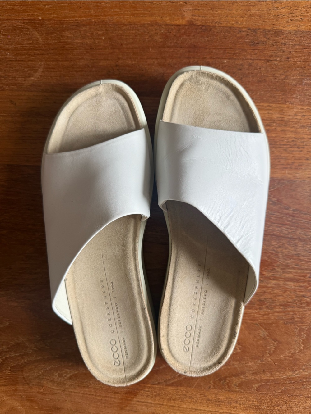 ECCO Asymmetrical Leather Slides